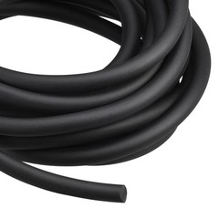 Solid Rubber Cord 10ft 6mm(1/4″) Dia Matte Black Rubber Cord