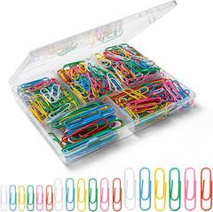 Paper Clips Assorted Sizes, Cute 350PCS, Red,green,blue,pink,white,yellow