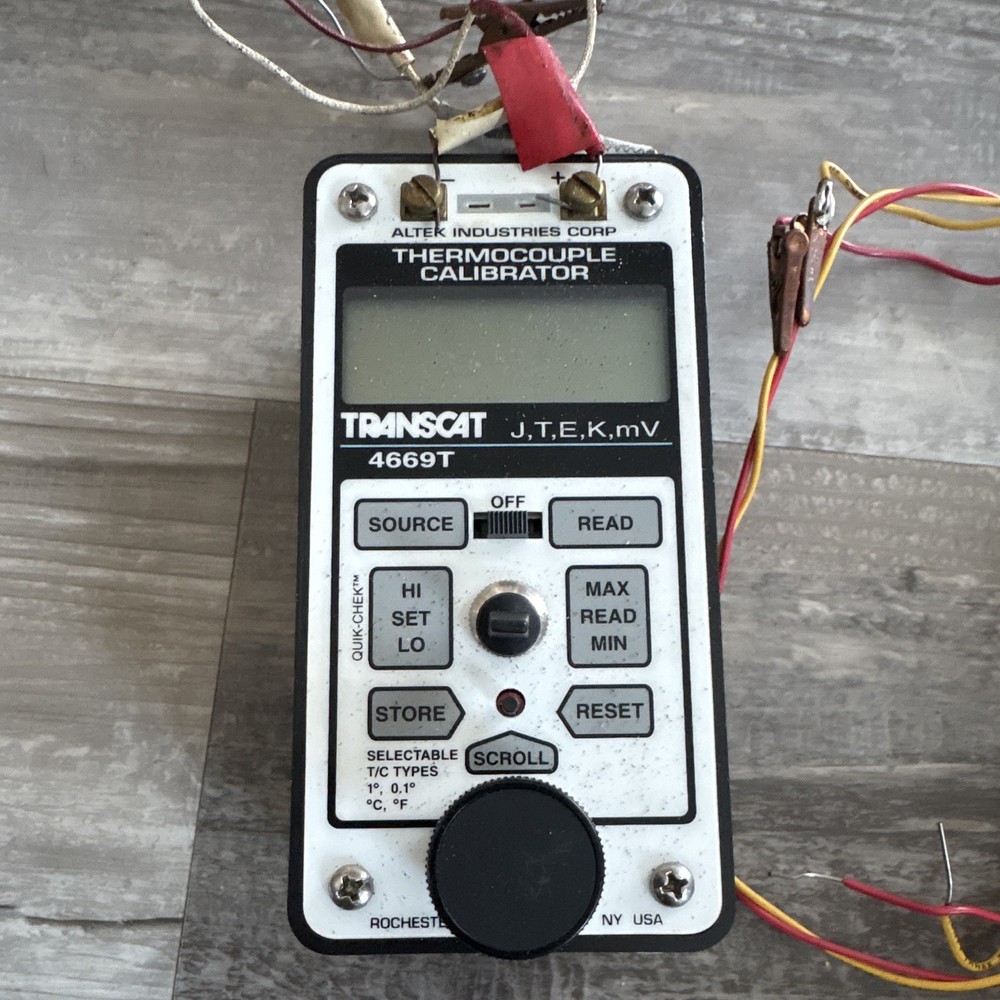 Altek Indust Corp / Transcat 4669T Thermocouple Calibrator. Unsure if works