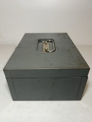 Art Steel Cash Box Latch Padlock Vintage + Quick-Adder Counter + Exxon Wallet