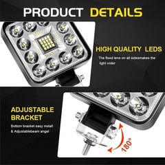 4X LED Tractor Work Lights Flood Light fit Truck,bulldozer,lawn mower,snowplow