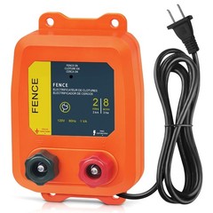 Versatile Plug-In Electric Fence Charger, 0.10 Joule, 8 Acres Coverage for Farms