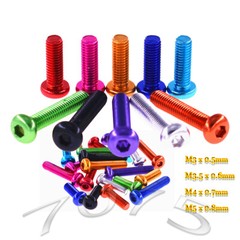 3MM 4MM 3.5MM BUTTON HEAD SCREWS ALLEN SOCKET BOLTS ALUMINUM ALLOY 7075 ISO 7380