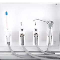Unidad de entrega dental portátil compresor de aire succión jeringa triple 4hoyo