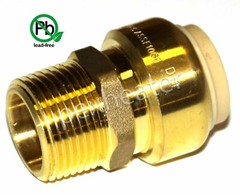 (10) 3/4″ Sharkbite Style Push Fit X 3/4 MNPT Male Threaded Lead Free Adapter