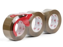 Heavy Duty Brown Packing Tape with Dispenser, 2.6 mil, 1.88 inch x 110 Yards …