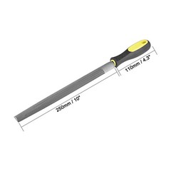 10 Inch Double Cut High Carbon Hardened Steel Half Round File Handle
