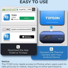 Topdon TC002 IOS 256 X 192 Pixels Thermal Imaging Camera (TD52120003)