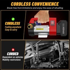 Cordless Fuel Transfer Pump Battery Powered 4000mah 21V Diesel Transfer Pump Kit