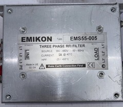 EMIKON EMS 55–005 THREE PHASE RFI FILTER