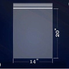 50 Pcs 14″ × 20″ Large Reclosable Plastic Zip Bags For Storage ; And Clothing