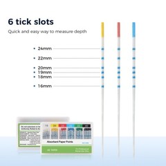 Dental Endo Gutta Percha Points/Root Canal Absorbent Paper Point + Scale Taper