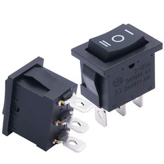 Square Momentary Rocker Switch ON Off ON SPDT 3 Pin 6A 250V 4 Pack
