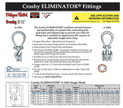 New Crosby A-1361 Eliminator 1/4″ Single Grab Hook | 4,300 lbs. 1049797 GR 100