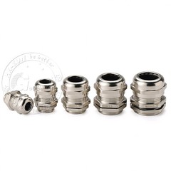 IP68 Waterproof Nickel Plated Brass Cable Glands M6-M100 / PG7-PG63
