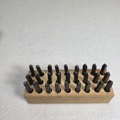 Young Brothers Gruv Grip 3/32” Steel Stamps Set Letters