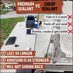RV Lap Sealant, Self-Leveling Roof Sealer, White, 1 Pack | Flows Smoother Tha…