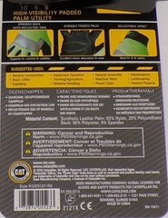CAT High-Visibility Padded Palm Utility Gloves Synthetic Leather Size X-L/10