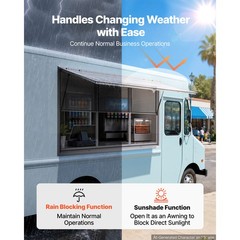 Uimoso 74×40 in Aluminum Alloy Service Window for Food Truck Concessions