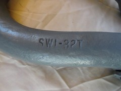 LARGE 1 3/4″ SWL 32 TON USED KNOCK OUT SHACKLE 1 3/4″ PIN 32 POUNDS FREE SHIP