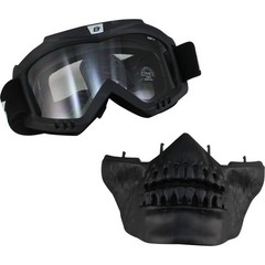 3 Birdz Eyewear Skullbird Skull Masks with Goggles Clear Yellow + Smoke Lenses