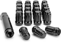 M12X1.5 Lug Nuts, 16Pcs 6 Spline Lugnut with Socket for Polaris RZR, ATV 12X1.5