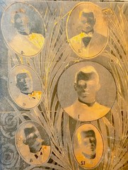 Antique Copper Printing Plate Portrait Collage Letterpress Print Block c1900
