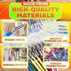 120 Pcs Assorted Glitter Gel Pen Refills 120 Count (Pack of 1), Colors May