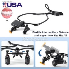3.0X Dental Medical Ergo Loupes Surgical Magnifier+ 5W LED Surgical Head Light