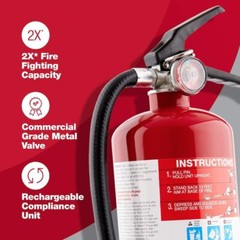 Fire Extinguisher 5 lb. 2-Pack , Home, Rechargeable, 2-A:10-B:C, First Alert NEW