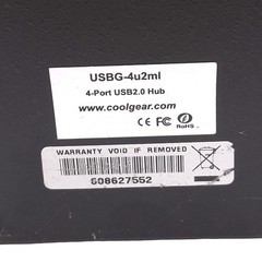 Coolgear USBG-4u2ml Powered USB Hub w/ Status LEDs, 4-Port USB, 7-24VDC