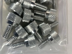 1/4-20 x 1/2″ Knurled Thumb Screws 25 Pieces Aluminum Silver Anodized Finish