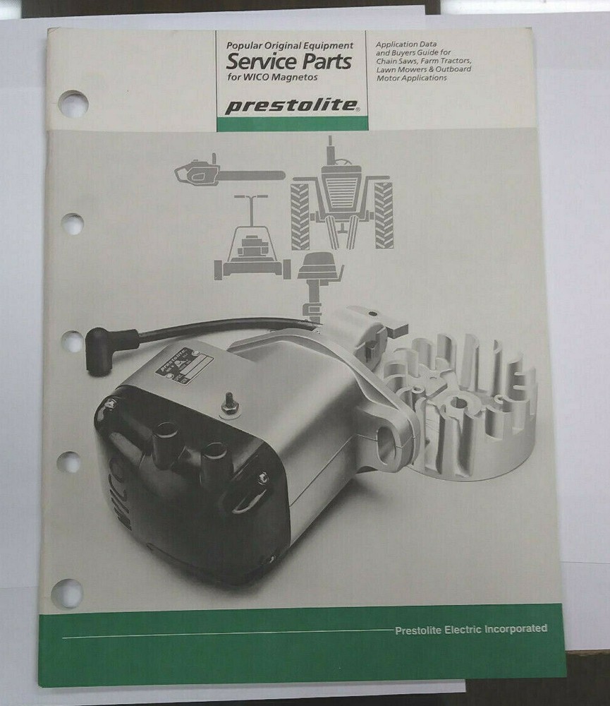 Prestolite Wico magneto service parts reference catalog/manual