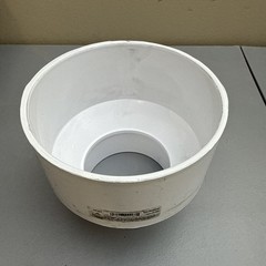NDS 6P07 PVC S&D Increaser/Reducer Coupling, 4-Inch X 6-Inch, for Hub X White
