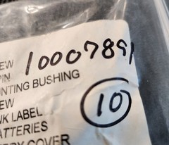 LOT of 10 SCOTT 30 MINUTE – 2216 PSI TRANSPARNT CYLINDER LABEL 10007891 Appr 22″