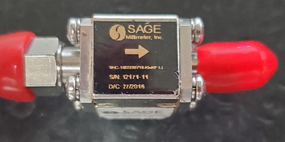Sage (Eravant) Isolator 2.92mm 18-22 GHz 18dB iso (TESTED to 20GHz, see plots)