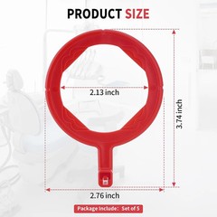 Dental X-Ray Aiming Ring Kit, Pack of 5, for Bitewing Red Fully Autoclavable