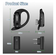 SAMCOM BTEAT-02 Wireless Earpiece with 2 Pin Dongle for FPCN30A/FPCN10A Radios