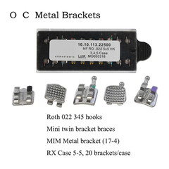 Dental Orthodontic Brackets Braces Metal Mini Roth MBT Slot 022 018 Hooks 345