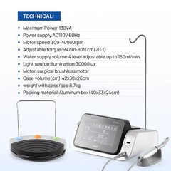 COXO/AZDENT Dental Surgical LED Implant Motor System 20:1 Contra Angle Handpiece