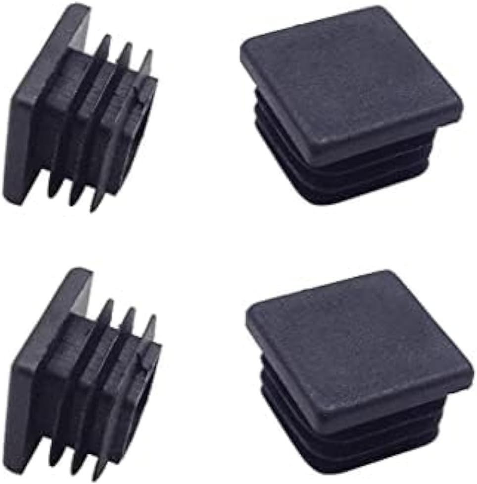 1 Inch (25 Mm) Square Plastic Plugs Tubing End Caps for Square Tubing Post (4 Pa