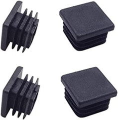 1 Inch (25 Mm) Square Plastic Plugs Tubing End Caps for Square Tubing Post (4 Pa