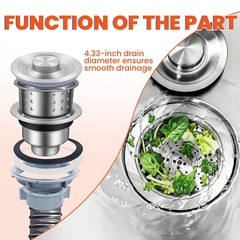 27.56×11.9×27″ Stainless Steel Commercial Utility Sink Hand Wash Laundry Tub