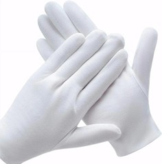 Breathable White Cotton Gloves for Dry Hands – 6 Pairs of Moisturizing Liners