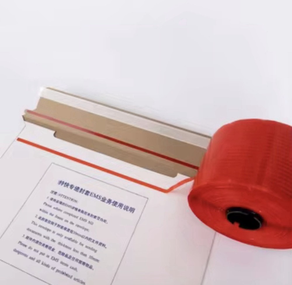 4mm 6mm BOPP PET Red Tear Tape for Opening Cardboard Boxes, Envelopes
