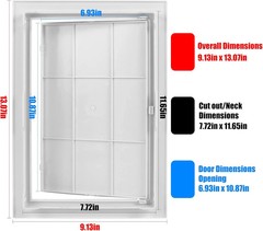 CABAX 8×12 inch Plastic Access Panel for Drywall Ceiling Reinforced Plumbing Wal