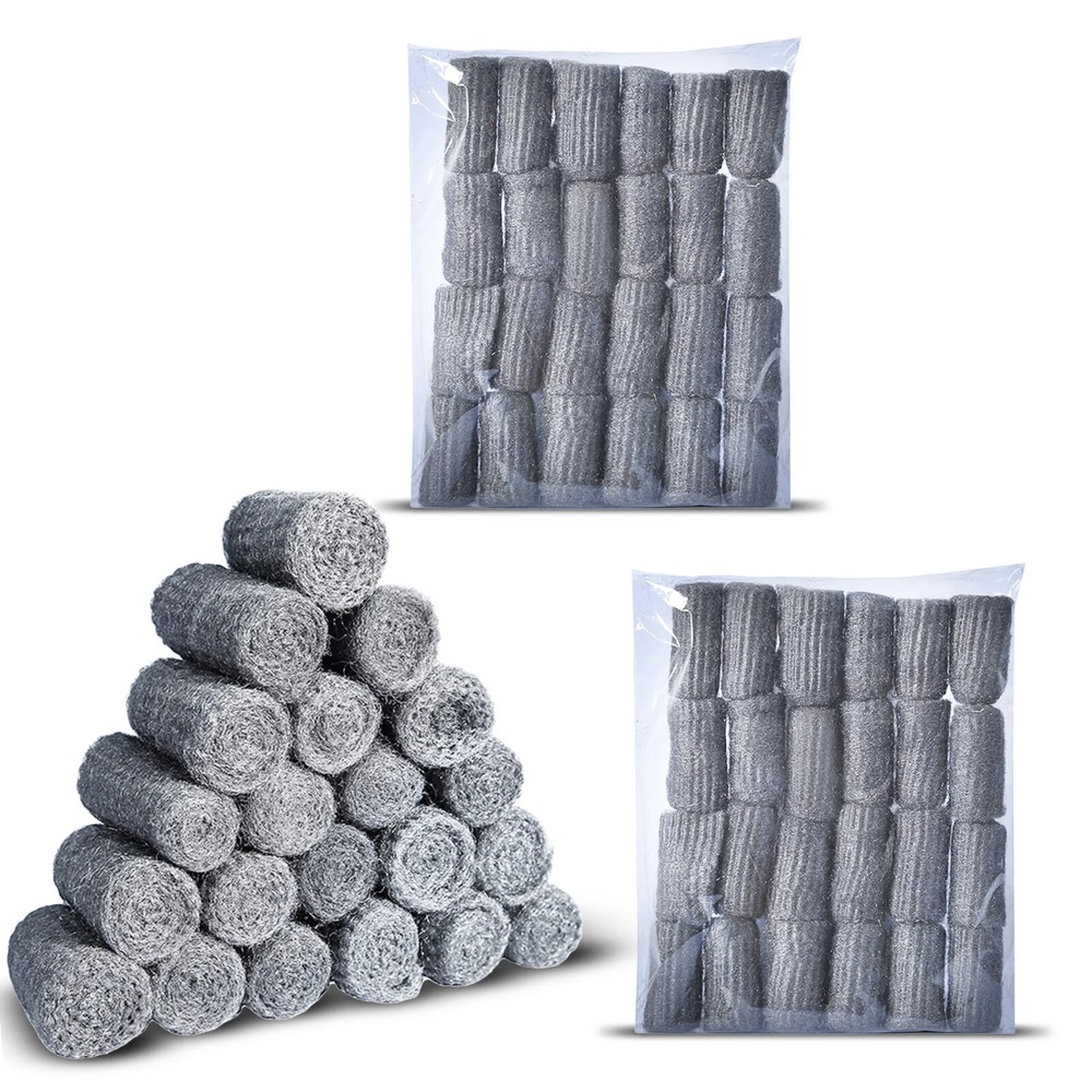 Steel wool 48 pcs grade 0000 finest furniture cleaning mice control SIMBASTEEL