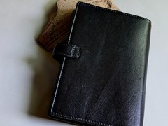 Filofax Holborn Personal Bible Size Black Full Grain Buffalo Leather Used