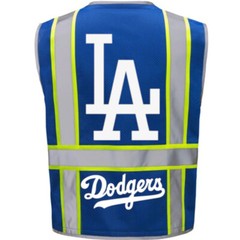 ⚾🦺LOS ANGELES DODGERS SAFETY PPE VEST W/SILVER REFLECTIVE LOGO M/L/XL/2XL-4XL