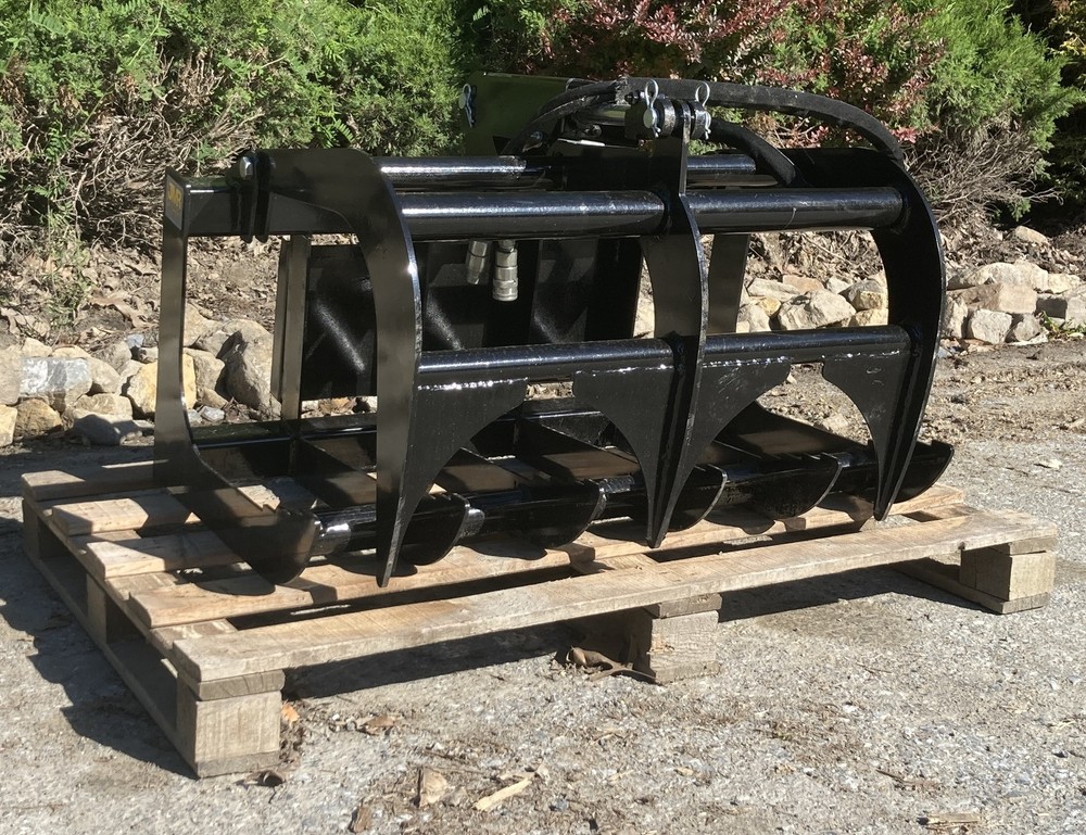 Single Cylinder 38in Root/Brush Grapple for Mini Loaders-Dingo Style Mounting